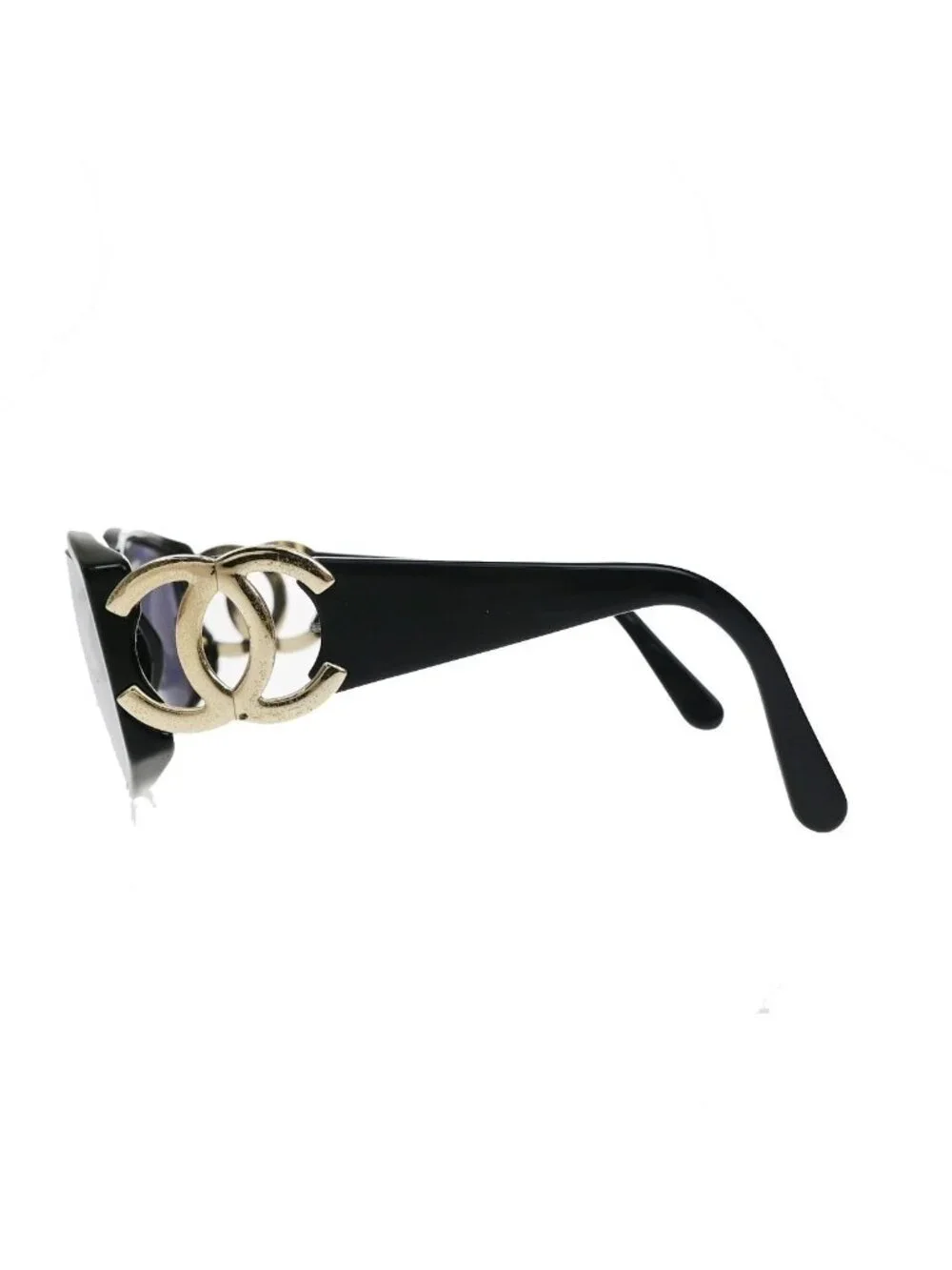 Chanel Sunglasses CC Logo Black Gold Eyewear